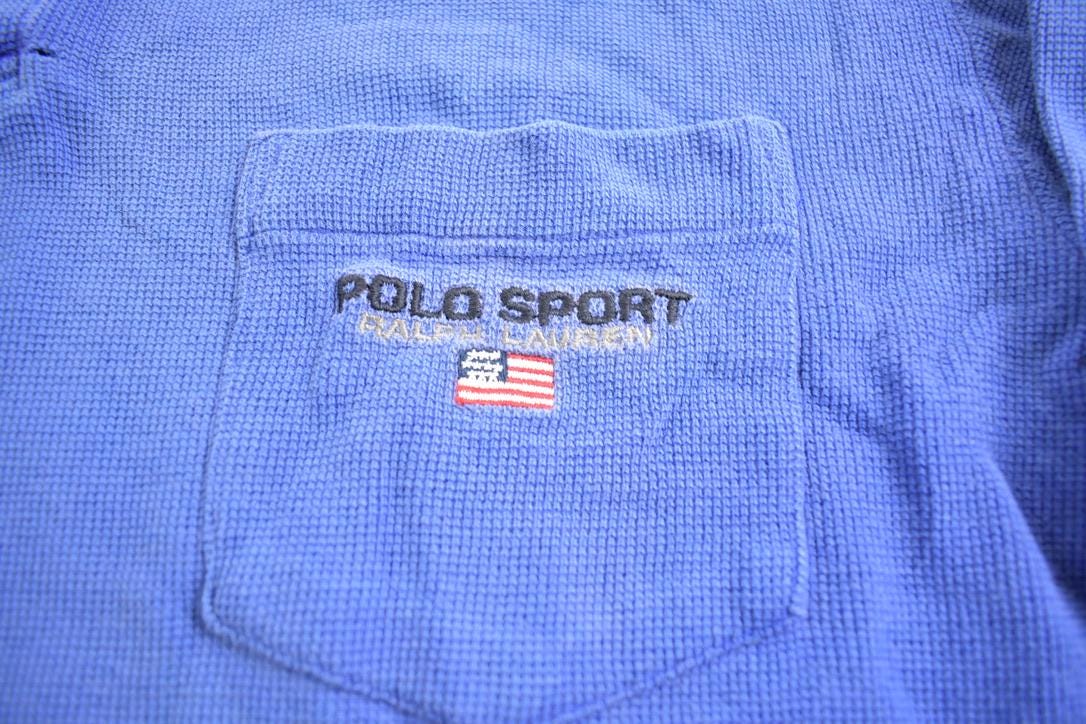 Vintage 1990s Polo Sport Embroidered Quarter Button Up Shirt