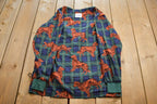 Vintage 1990s S.C.R.U.B.S Golden Retriver Plaid Cardigan Button Up Shirt Made In USA