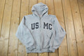 Vintage 1990s USMC University Collegiate Zip Up Hoodie