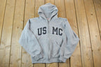 Vintage 1990s USMC University Collegiate Zip Up Hoodie
