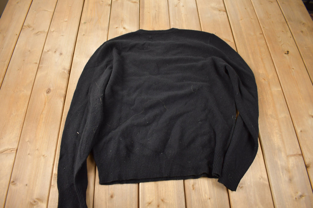 Vintage 1990s Polo Ralph Lauren Lambs Wool Knit V-Neck Sweater