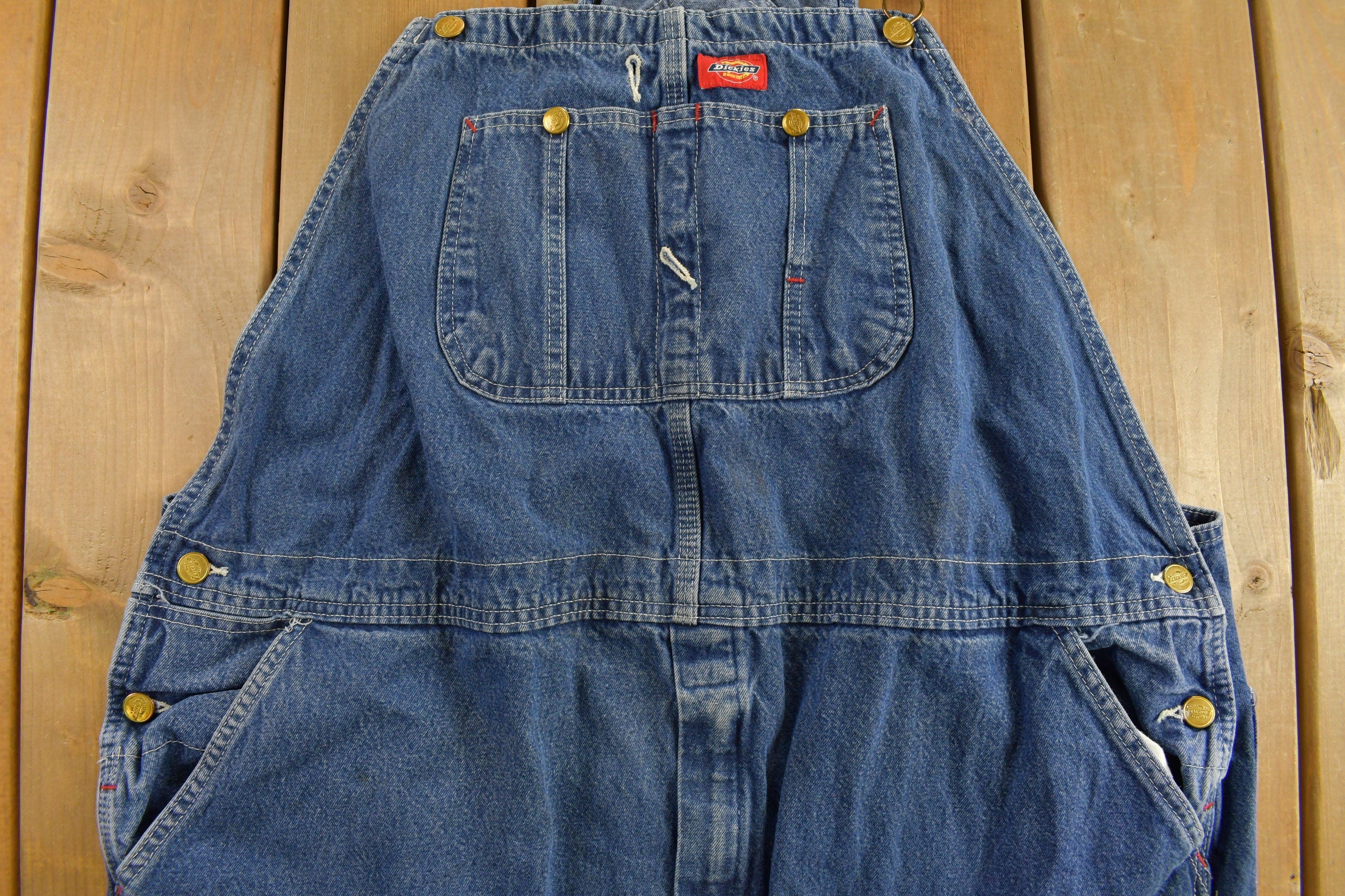 Vintage 1990s Dickies Denim Jean Overalls Size 50 x 31