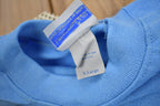 Vintage 1980s Light Blue Blank Raglan Crewneck Sweatshirt
