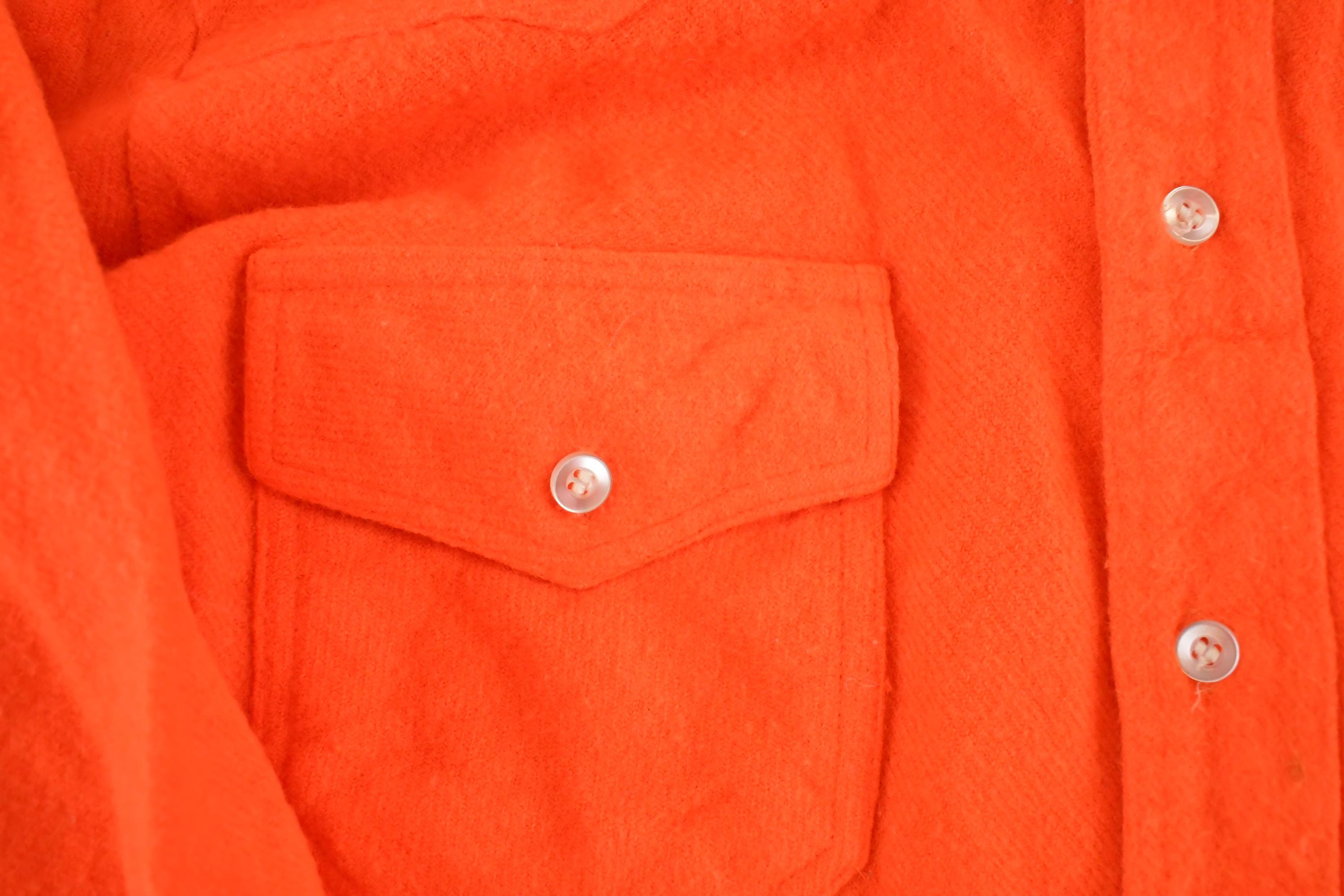 Vintage 1980s Orange Outdoorsman Button Up Shirt Men's S /