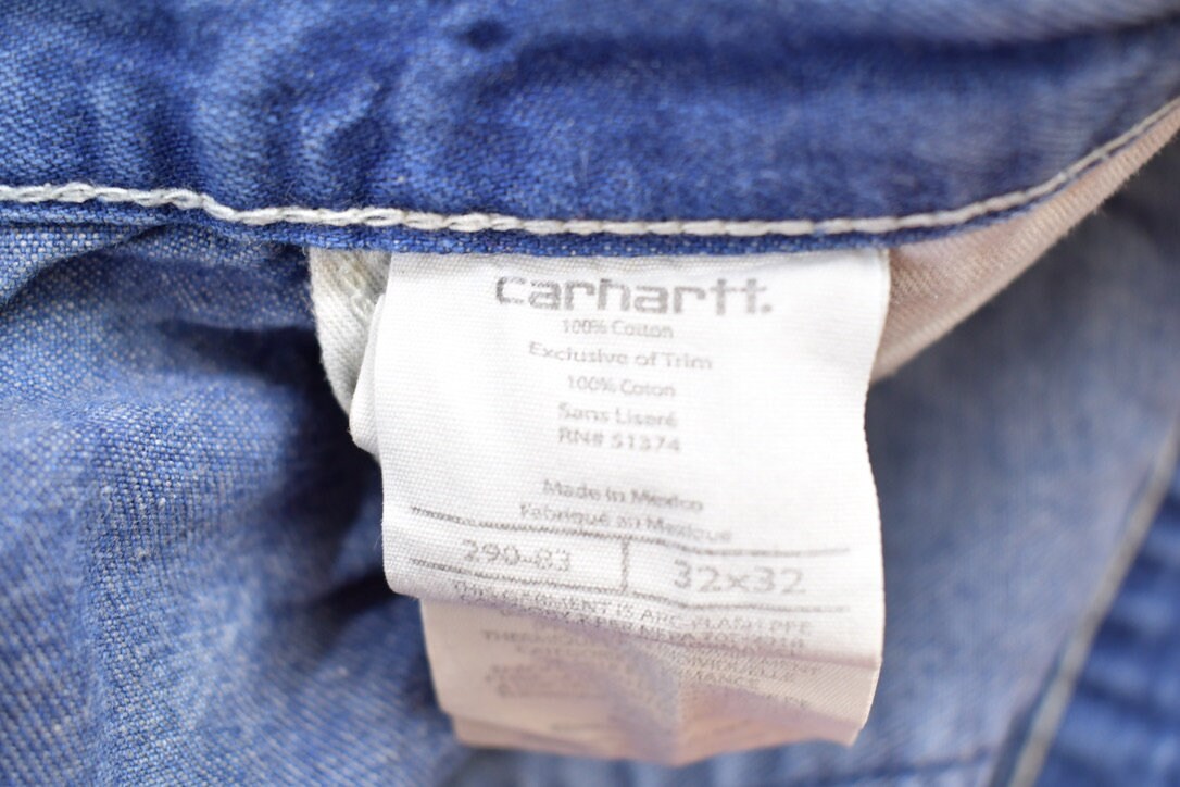 Vintage 1990s Carhartt Flame Resistant Mid Wash Relaxed Fit Jeans