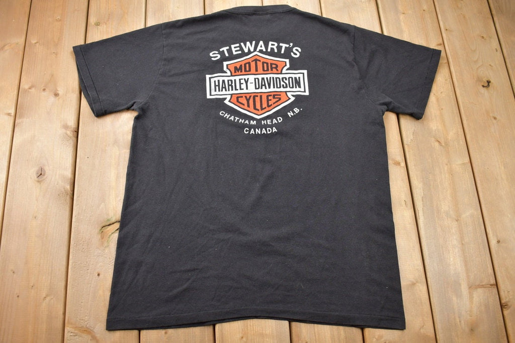 Vintage 1990s Harley Davidson Chatham Head NB Canada T-Shirt