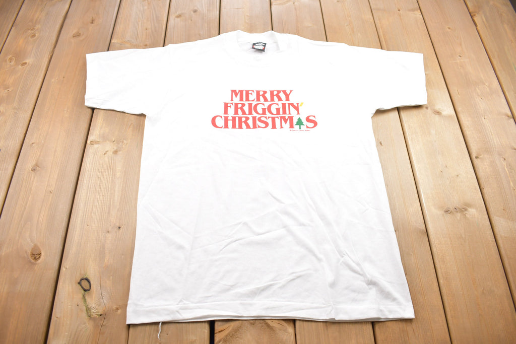 Vintage 1980s "Merry Friggin Christmas" Screen Stars Graphic T Shirt