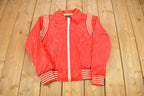Vintage 1970s Blank Red Water Repellent Windbreaker Jacket /