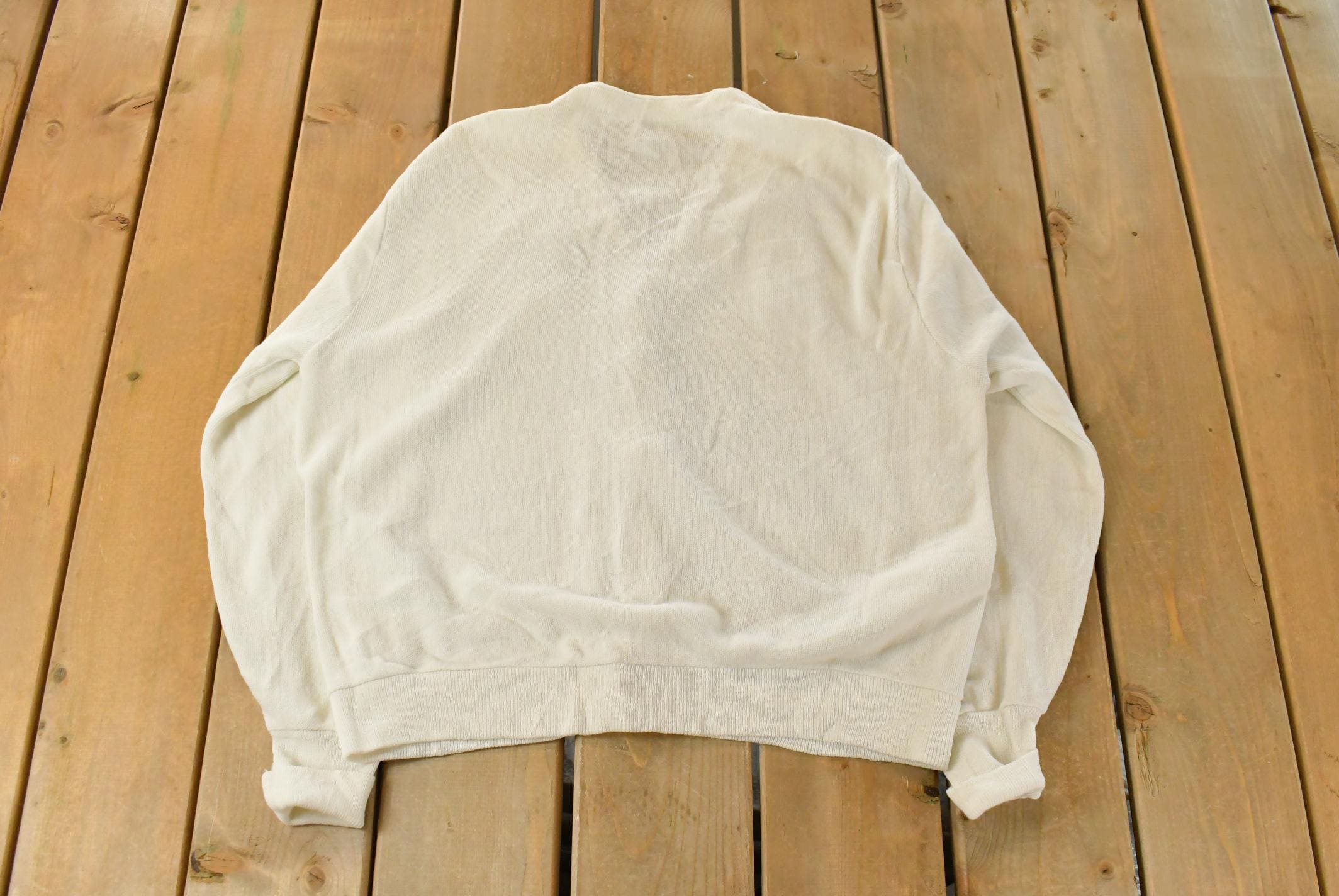 Vintage 1980s Izod Lacoste Knit Cardigan Sweater Men's Large