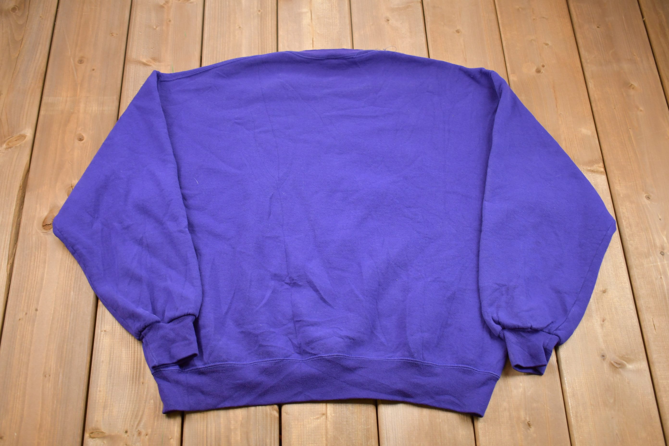 Vintage 1990s University of Michigan Marching Unit Collegiate Crewneck  Sweatshirt  Embroidered  NCAA Sweatshirt  Sportswear  Plaid