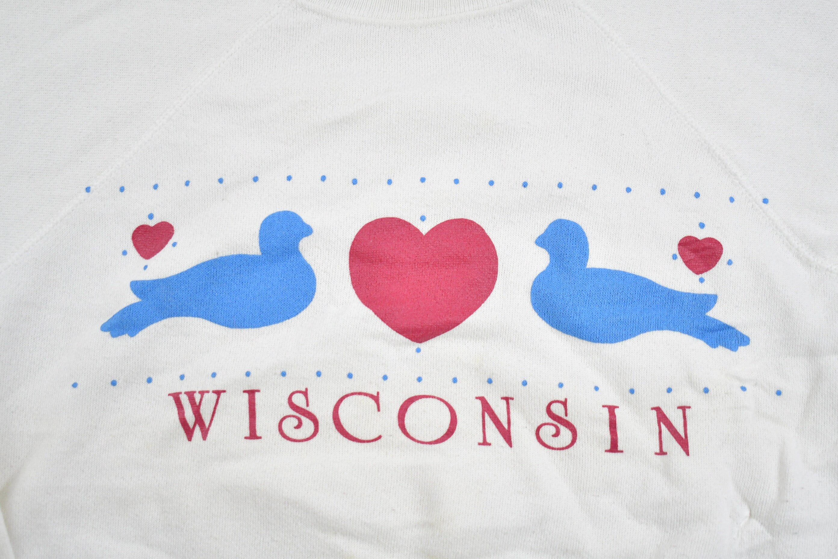 Vintage 1990s Pannill Cute Wisconsin Crewneck Sweatshirt