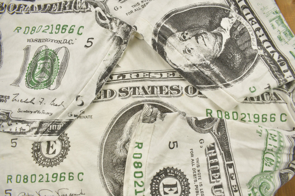Vintage 1990 100 Dollar Bill All Over Print Graphic T Shirt