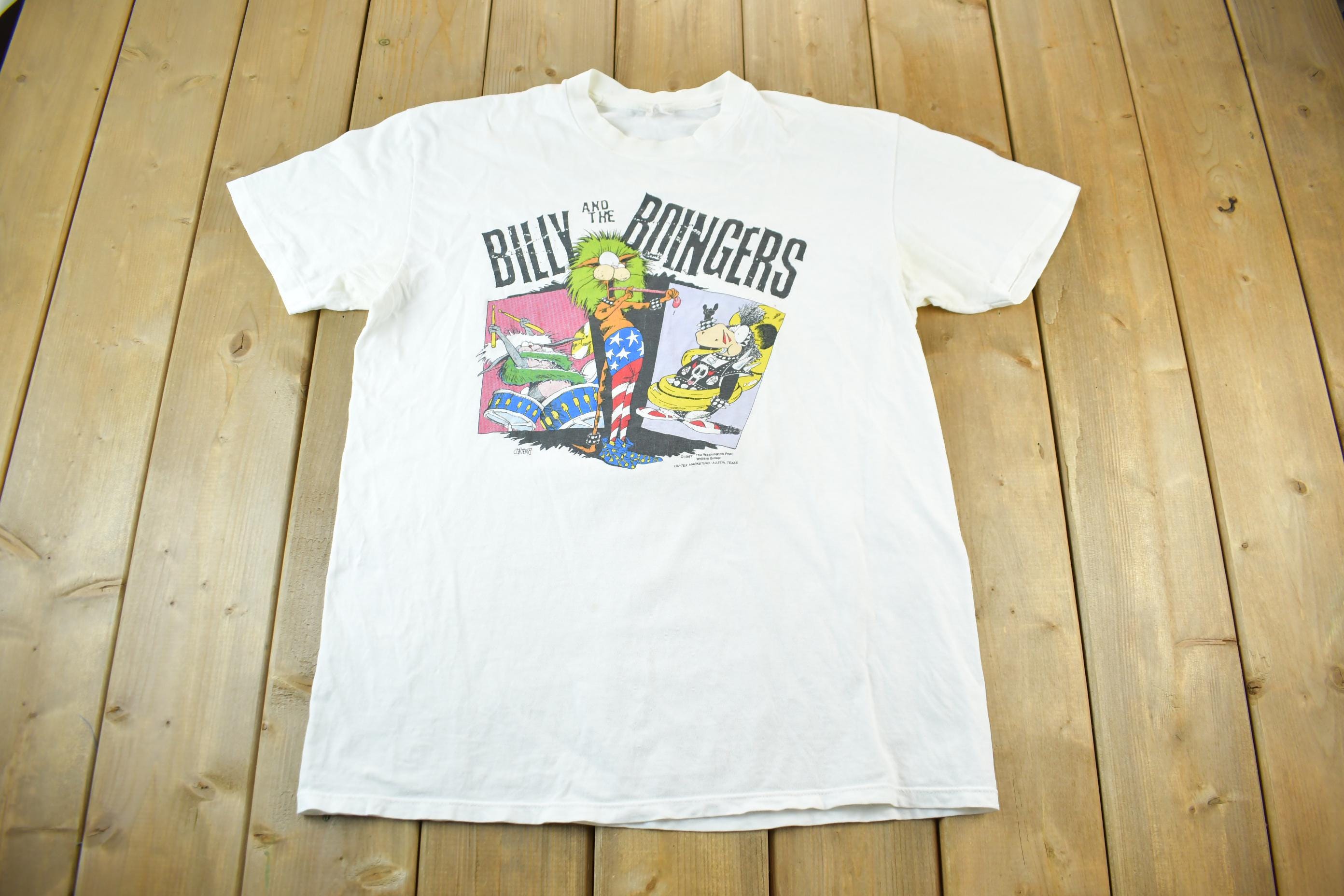 Vintage 1987 Billy & The Boingers Band T-Shirt Tour Men's XL