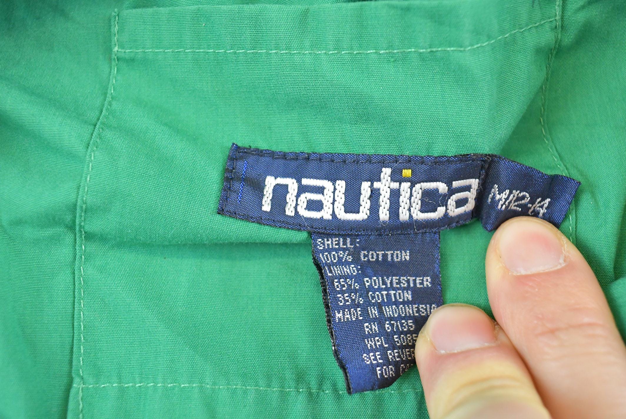 Vintage 1990s Nautica J Class Competition Color Block Windbreaker Sailing Jacket Mens S