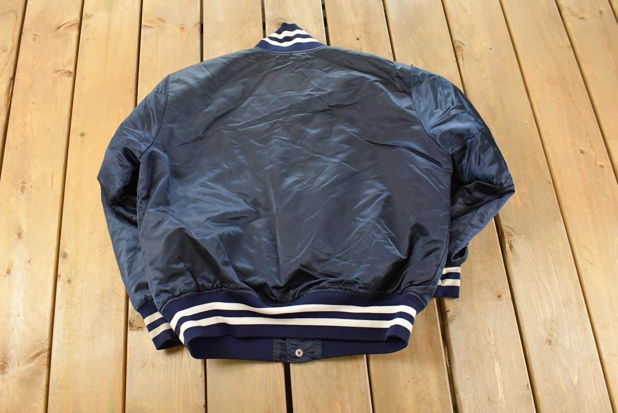 Vintage 1980s New York Yankees MLB Satin Bomber Jacket Men's Large