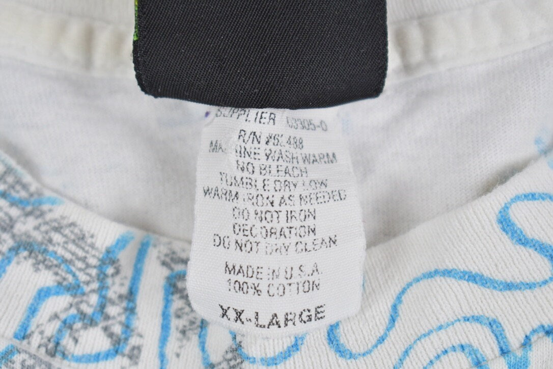 Vintage 1990s Beach Water Sport Gear Graphic T-Shirt