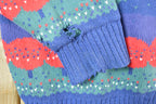 Vintage 1990s Farm House Theme Full Button Down Knit Crewneck Sweater