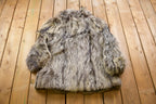 Vintage 1980s Silver Fox Fur Coat