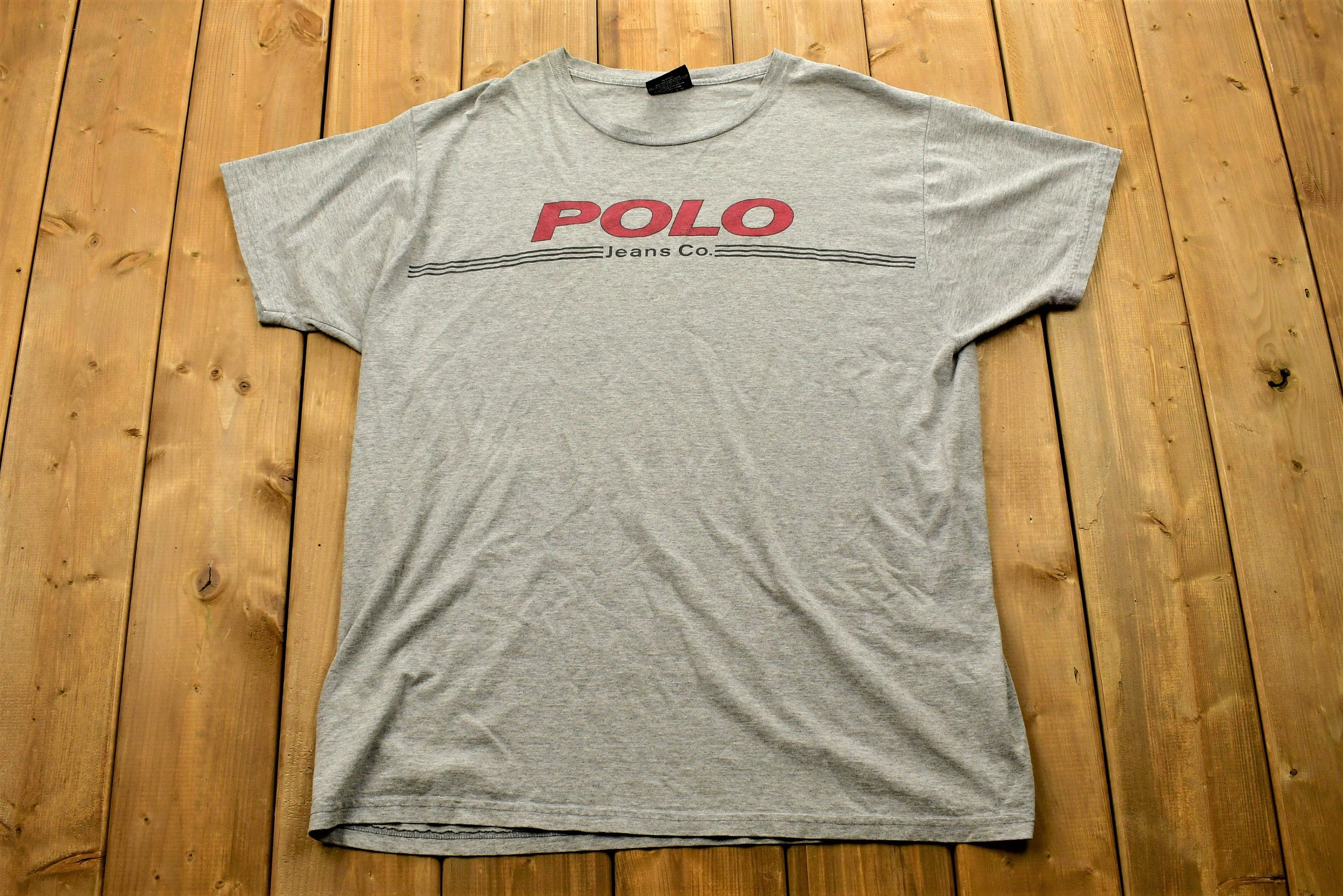 Vintage 1990s Polo Jeans Ralph Lauren Graphic T-Shirt , 90s , Streetwear , Vintage Athleisure , Brand and Logo