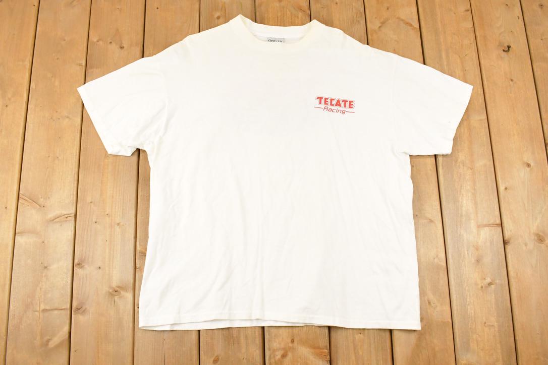 Vintage 1990s Tecate Indycar Racing Team Souvenir T-Shirt Men's XL