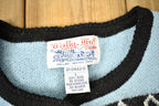 Vintage 1980s Tally-Ho 100% Wool Cardigan Sweater
