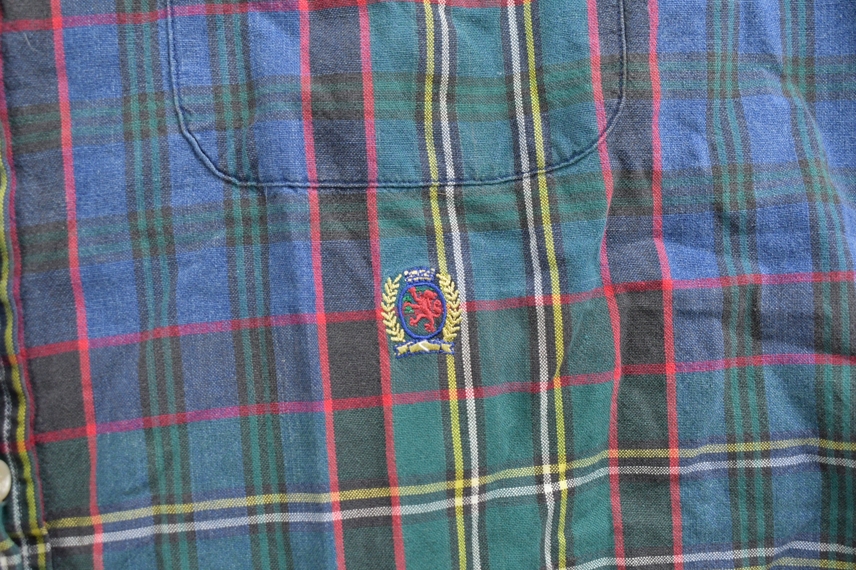 Vintage 1990s Tommy Hilfiger Plaid Button Up Shirt