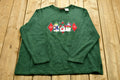 Vintage Christmas Snowman Sweater , 90s Holiday Crewneck , Winter Wear , Festive Graphic Diamond Print