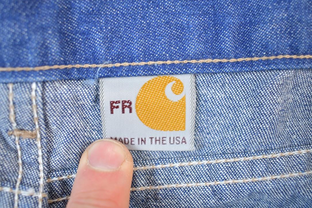 Vintage Y2K Carhartt Flame Resistant Work Denim Jeans Size 42 x 36