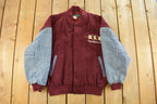 Vintage 1990s BUM Equipment Wool Denim Varsity Jacket Men's Medium