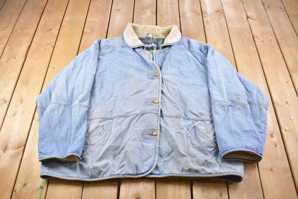 Vintage 1990s Forelli Jeanswear Blanket Lined Jean Jacket