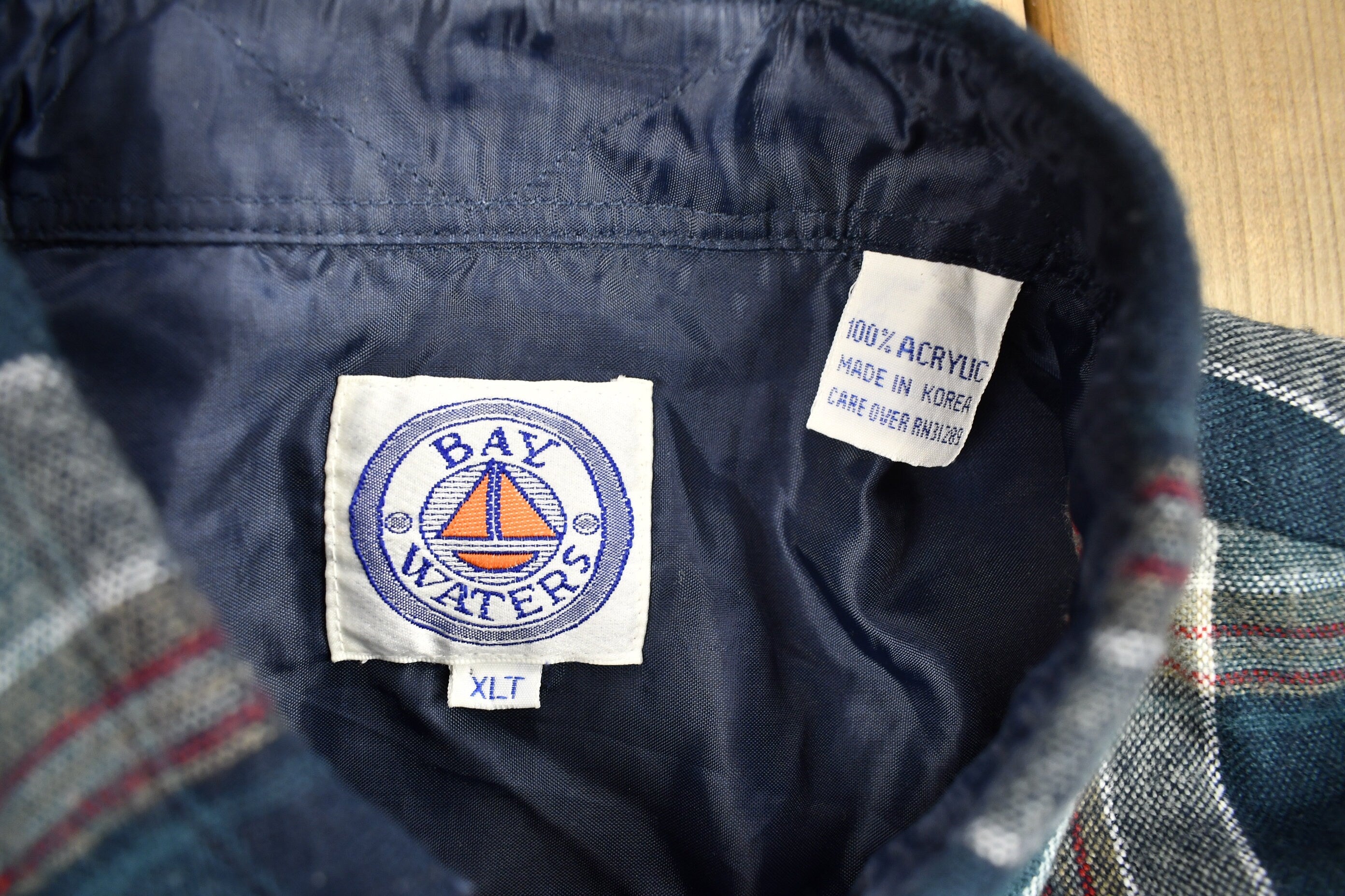 Vintage 1990s Bay Waters Plaid Button Up Shirt