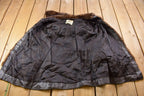 Vintage 1980's Joseph's Fur Salon Leather Paneled Chestnut Mink Fur Coat