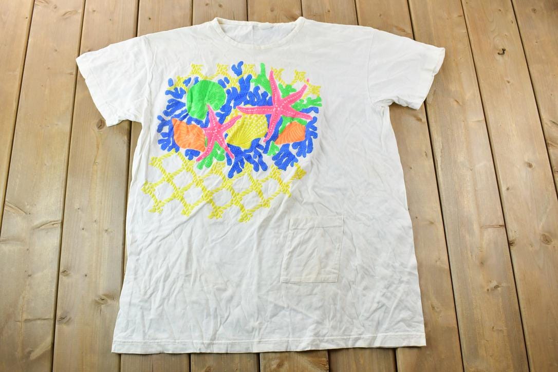 Vintage 1990s Neon Reef Souvenir T-Shirt