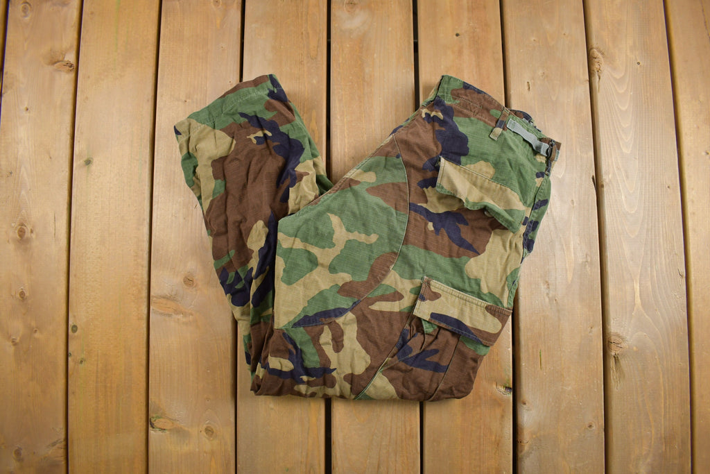 Vintage 2001 Army Woodland Camouflage Cargo Pants Size 31 - 35 x 29.5