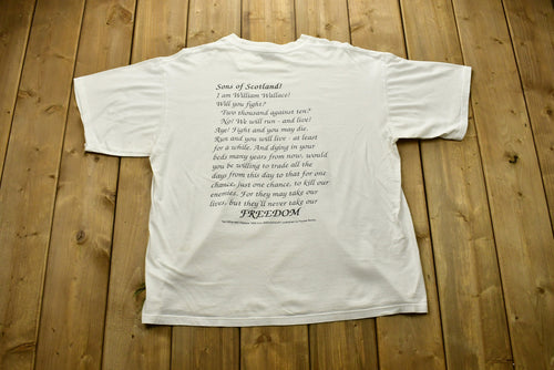 Vintage 90's Braveheart Graphic T-Shirt / Movie Promo Print / Single Stitch / Made In USA / 90s / Streetwear / Retro Style / All Over print