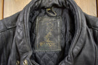 Vintage 1990s Eurox Leather Cafe Racer Biker Jacket