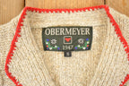 Vintage 1990s Obermeyer Chunky Cable Knit Cardigan Sweater Women's S