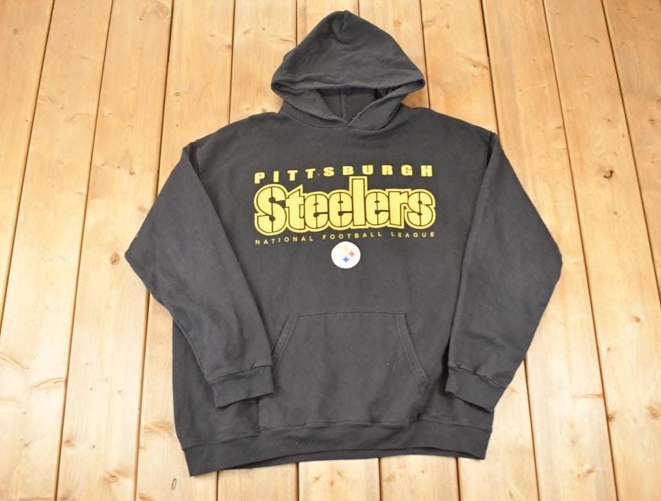 Vintage 1990s Pittsburgh Steelers NFL Hoodie Sweatshirt Mens L