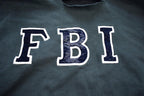 Vintage 1990s Federal Bureau Embroidered Graphic Hoodie Made In USA