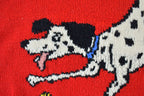 Vintage 1980s Knit Dalmatian Cartoon Crewneck Sweater