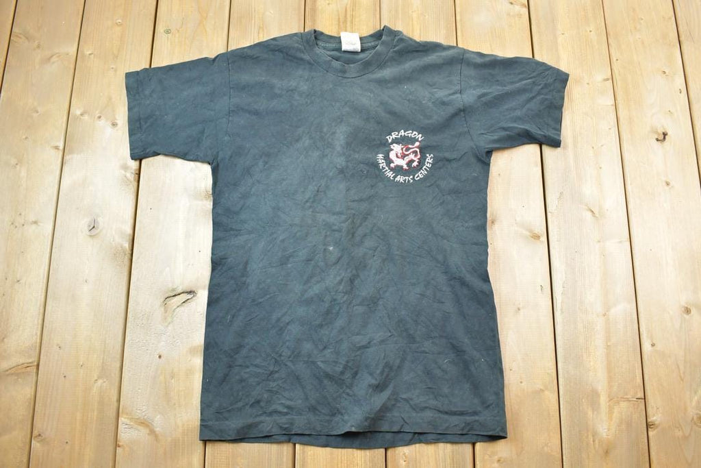 Vintage 1990s Dragon Martial Arts Centre Embroidered T-Shirt  Vintage T Shirt  Streetwear  Graphic Tee  Single Stitch  Made In USA