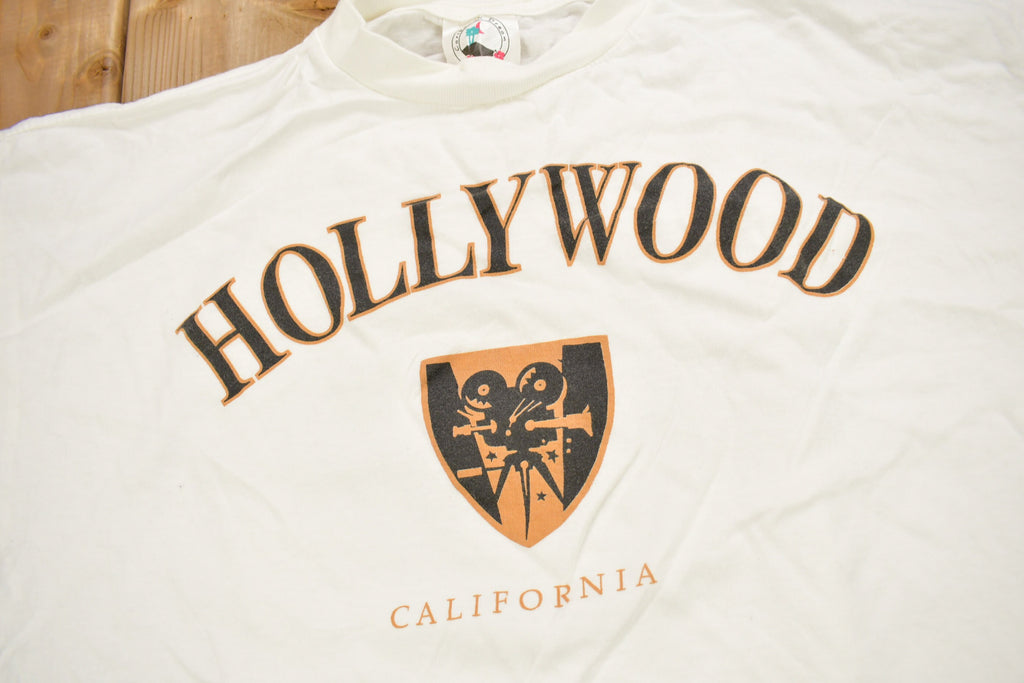 Vintage 1990s Hollywood California Souvenir T Shirt Single Stitch