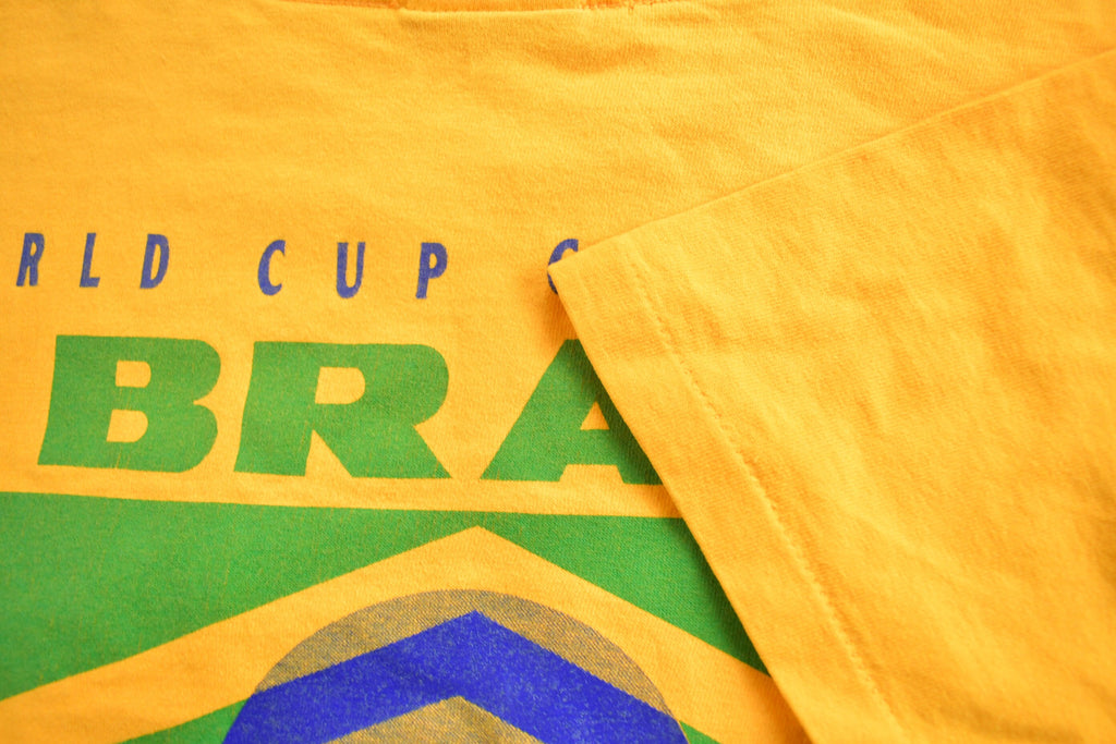 Vintage 1990s Brazil World Cup Champions Graphic T Shirt