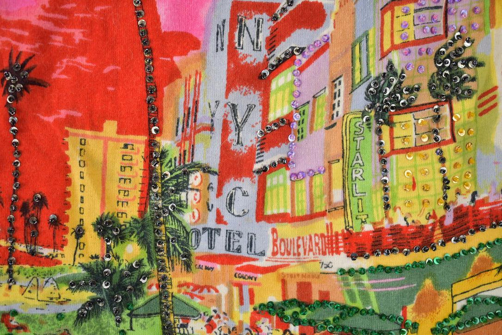 Vintage Y2K Sunset Theme All Over Print Tank Top Shirt Size Women's XL