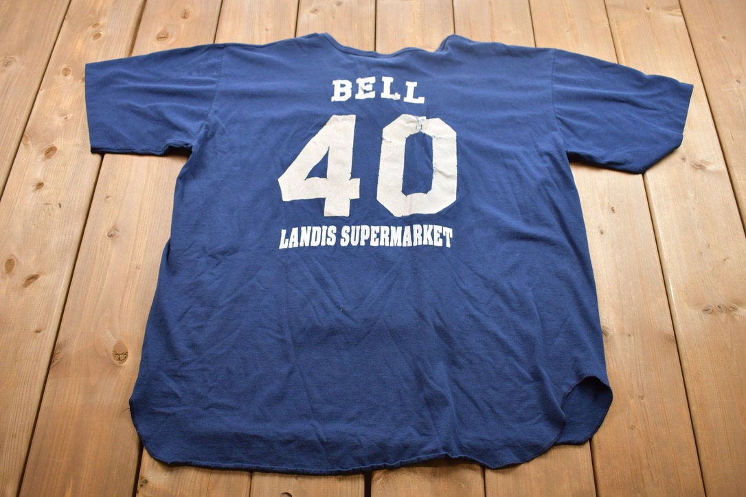 Vintage 1990s Eagel Sportswear Deep Run Landis Supermarket Number 40 Jersey