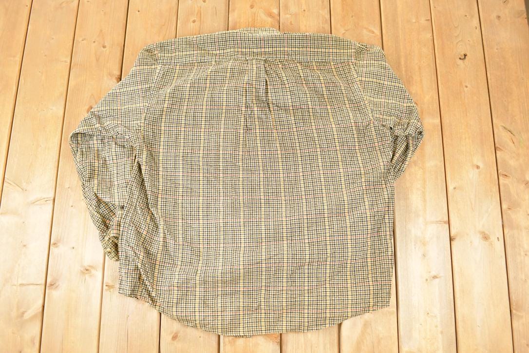 Vintage 1990s Nautica Western Style Plaid Button Up Shirt Men's XL