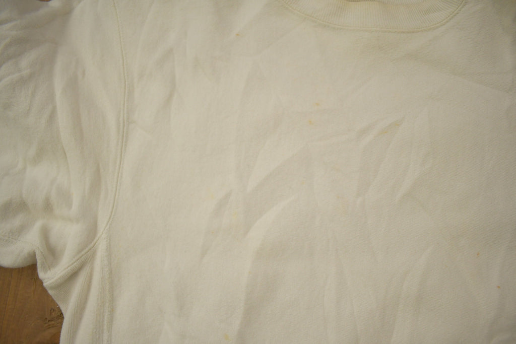 Vintage 1990s Blank White Champion Reverse Weave Crewneck