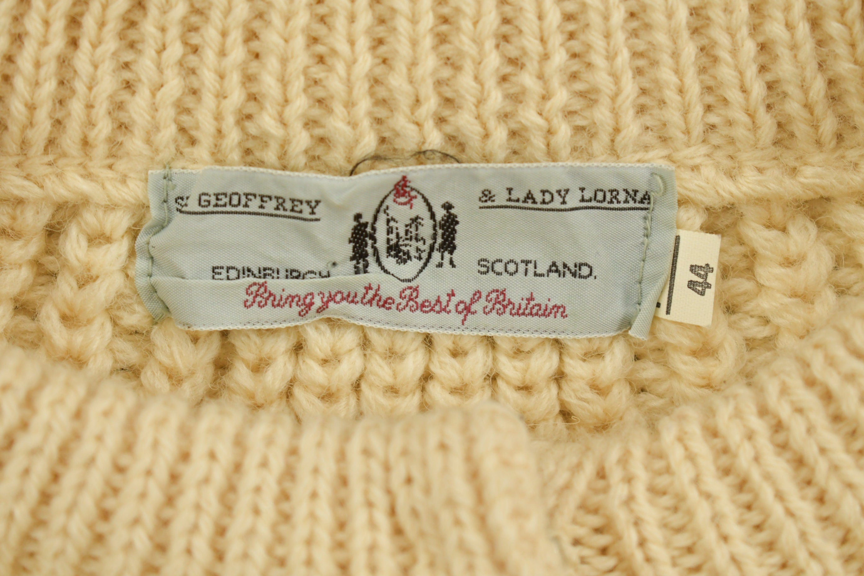 Vintage 1990s Lady Lorna Wool Knitted Cardigan Sweater