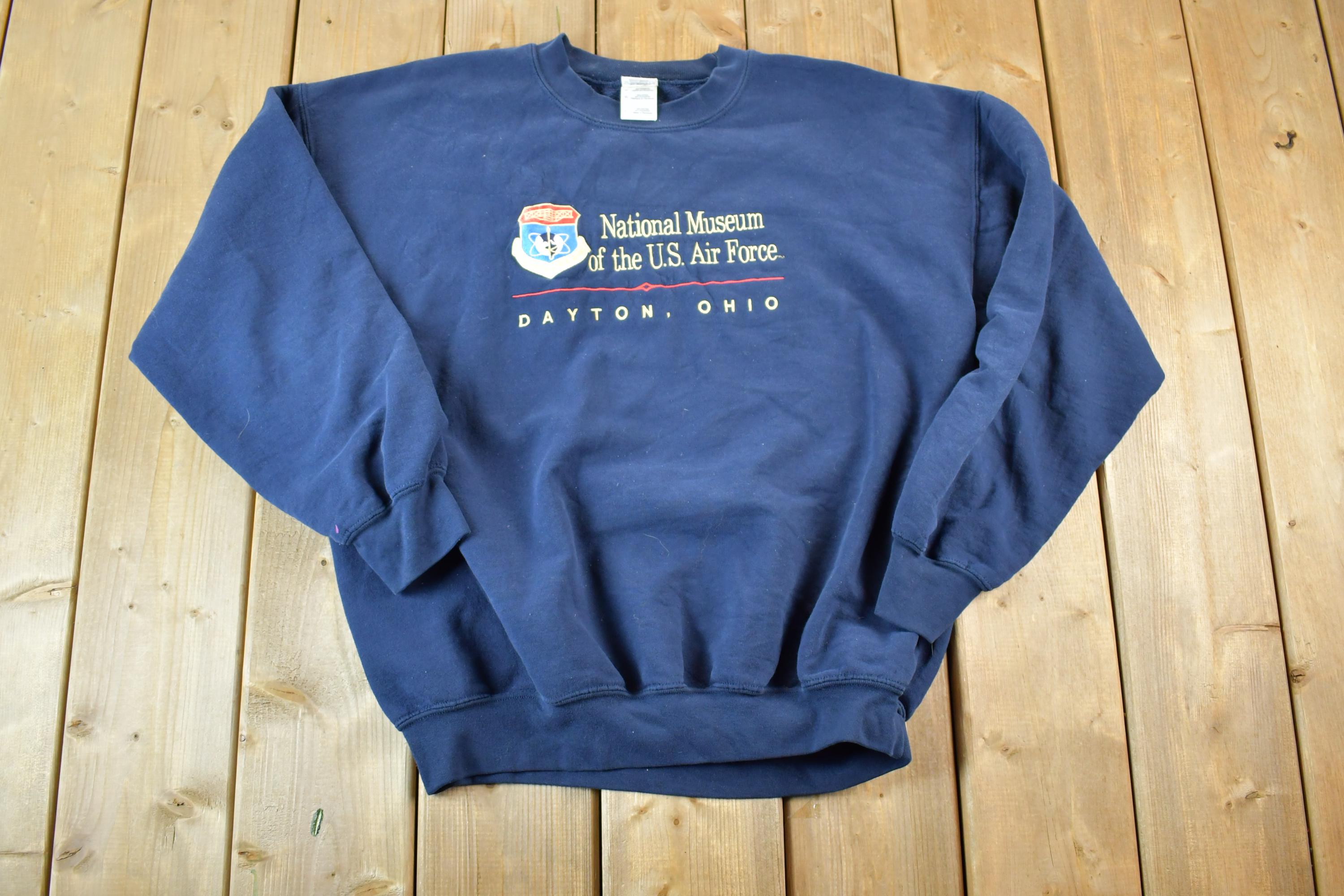 Vintage 1990s US Air Force National Museum Dayton Ohio Souvenir Crewneck Sweatshirt