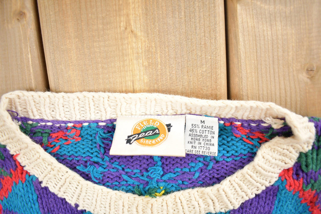 Vintage 1990s Field Dear Abstract Pattern Knit Crewneck Sweater